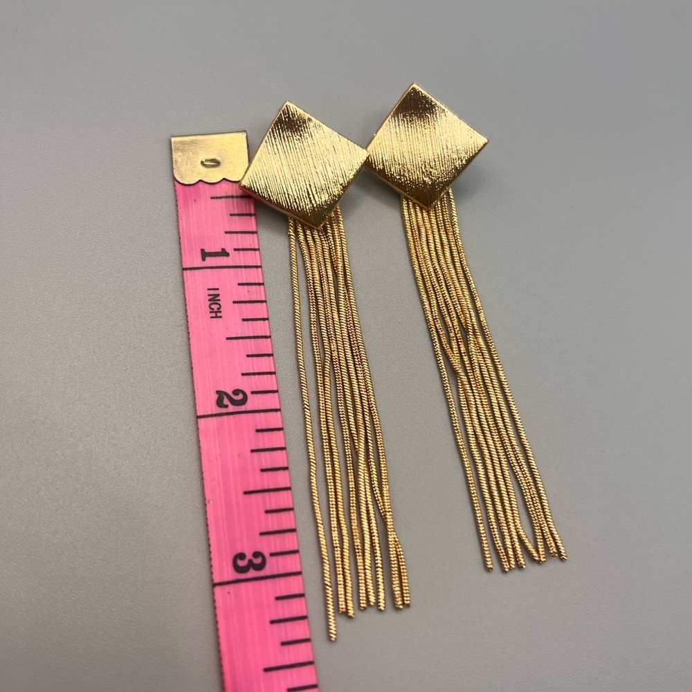 5/$25 Elegant Gold Tassel Earrings - Picture 5 of 6